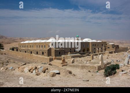 Nabi Musa (Nebi Musa) is the name of a site in the Judean desert, West Bank, Palestine that popular Palestinian folklore associates with Moses. Stock Photo