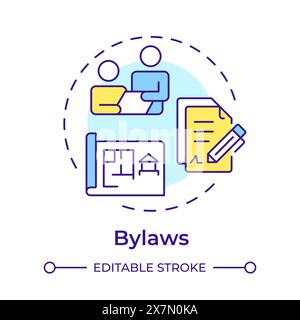 Bylaws multi color concept icon Stock Vector