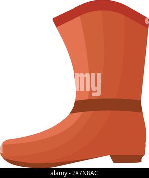 Cartoon illustration of red rain boot Stock Vector