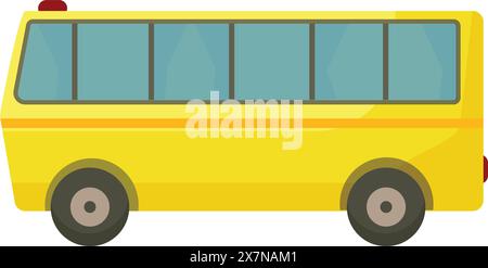 Cartoon yellow school bus illustration Stock Vector