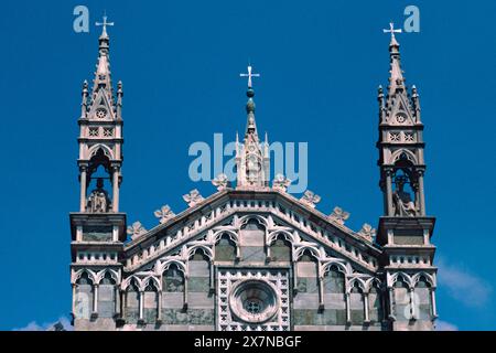 Italy, Lombardy, Monza, Cathedral, Detail Facade Stock Photo