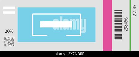 Blank coupon voucher design template Stock Vector