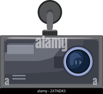 Modern digital dash camera vector illustration Stock Vector