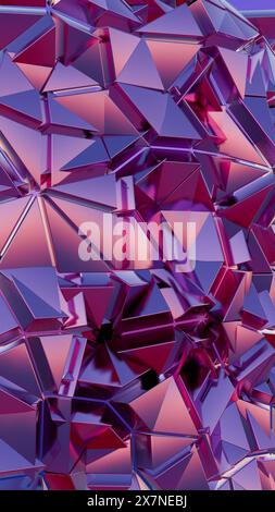 Crystal Complexity: A Kaleidoscope of Angular Brilliance Stock Photo