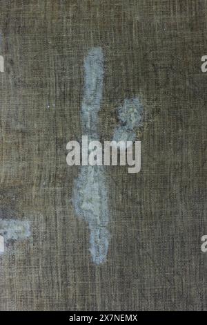 Fabric texture pattern. Very old fabric is spoiled by time. top view. close-up Stock Photo