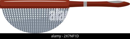 Kitchen colander isolated on white background Stock Vector