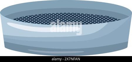 A detailed graphic of a contemporary kitchen sieve isolated on white background Stock Vector