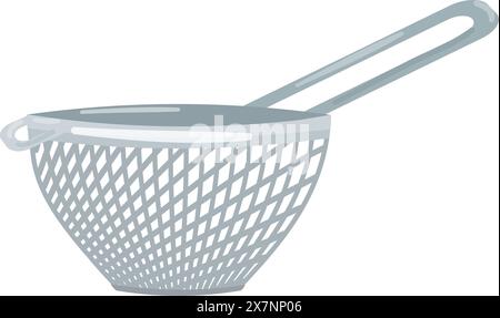 Plastic colander isolated on white background Stock Vector