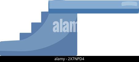 Cartoon illustration of blue steps Stock Vector