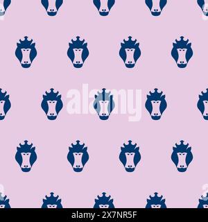 Pattern Monkey Background. seamless pattern monkey vector Stock Vector