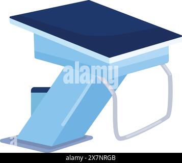 Isometric education concept with graduation cap Stock Vector
