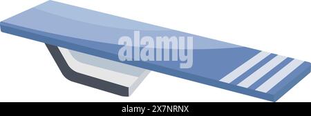 Isometric gymnastics balance beam illustration Stock Vector