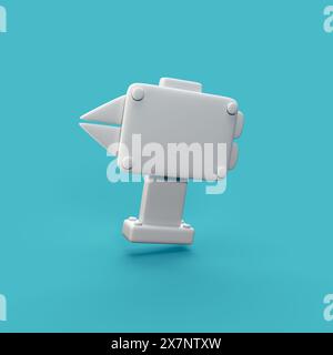 Sign post direction - stylized 3d CGI icon object, Not gen Ai Stock Photo