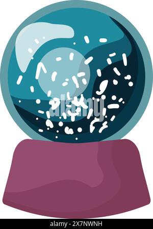 Crystal ball illustration on white background Stock Vector