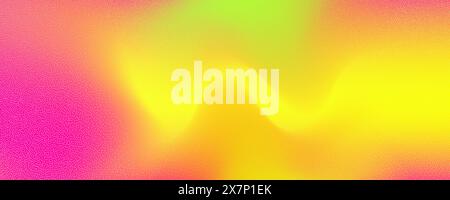 Neon iridescent colors creating a smooth gradation effect.Abstract background featuring a holographic blur with a color gradient.Vector grain noise te Stock Vector