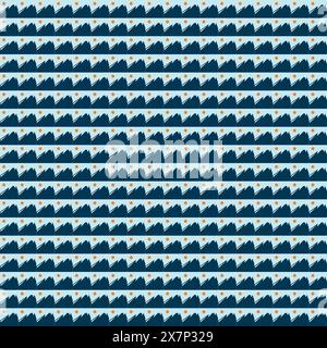Mountain Geometric Seamless Pattern Stock Vector