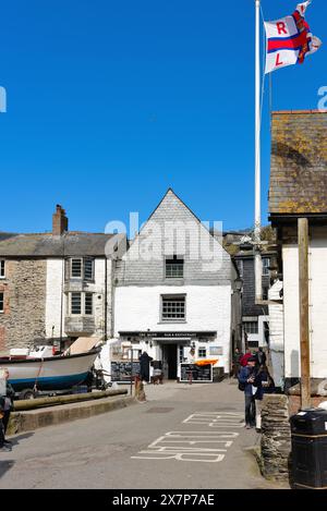 The Cornish fishing village of Port Isaac on a sunny spring day North Cornwall England UK Stock Photo