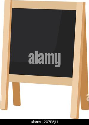 Blank sidewalk chalkboard sign isolated on white Stock Vector