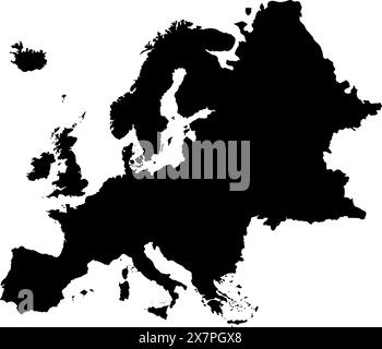 Europe map silhouette vector illustration Stock Vector Image & Art - Alamy