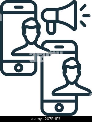 Influence icon. Monochrome simple icon for templates, web design and ...