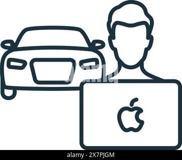 Digital Nomad icon. Monochrome simple Remote Work icon for templates ...