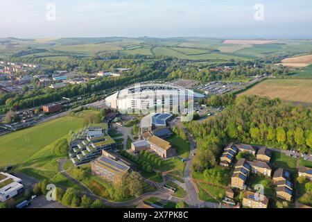 Aerial view of Brighton and Hove football club stadium Stock Photo