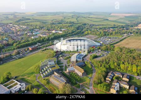 Aerial view of Brighton and Hove football club stadium Stock Photo