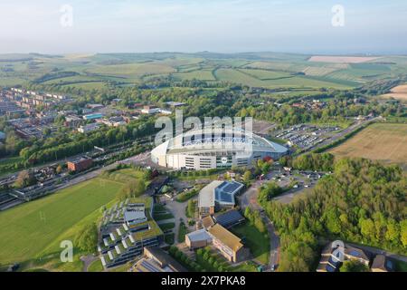 Aerial view of Brighton and Hove football club stadium Stock Photo