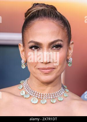 HOLLYWOOD, LOS ANGELES, CALIFORNIA, USA - MAY 20: Jennifer Lopez (JLo) wearing a Greta Constantine dress, a Rodo bag, and Manish Malhotra jewelry arrives at the Los Angeles Premiere Of Netflix's 'Atlas' held at The Egyptian Theatre Hollywood on May 20, 2024 in Hollywood, Los Angeles, California, United States. (Photo by Xavier Collin/Image Press Agency) Stock Photo