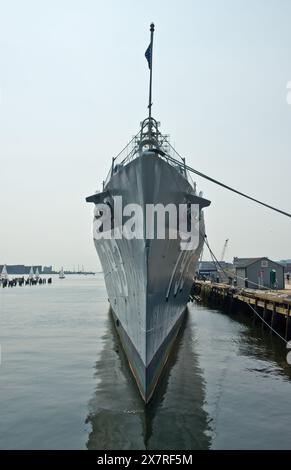 USS Cassin Young. Constitution Wharf, Charlestown, Massachusetts, USA Stock Photo