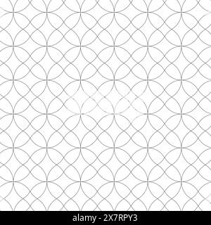 Black & White Geometric Seamless Pattern Design Stock Vector