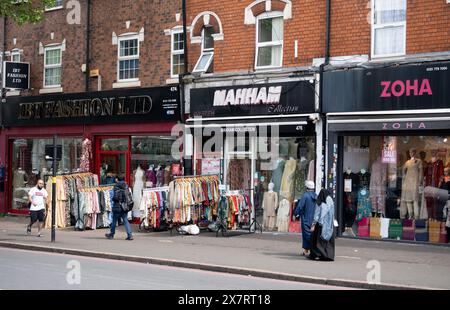 Shops in Stratford Road, Sparkhill, Birmingham, UK Stock Photo