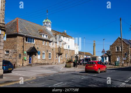 The Ship Institute North Pier, Fishermens Mission and war memorial, Strand, Newlyn, Cornwall, West Country, England Stock Photo