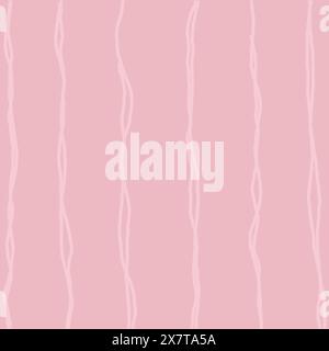 Decorative square pattern with hand drawn stripe shapes. Hand painted grungy ink doodles in red, pale, white, lilac; purple; violet; lavender colors. Stock Vector