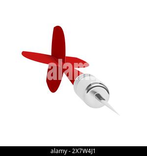 Red dart isolated on white background. 3d illustration. Stock Photo