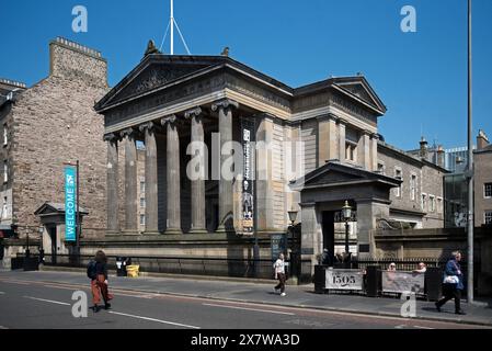 The Surgeons' Hall in Edinburgh, designed by William Playfair, is the headquarters of the Royal College of Surgeons of Edinburgh. Stock Photo