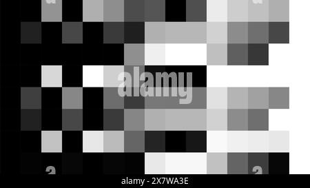 Pixel disintegration background. Art 8 bit objects. Decay effect. Dispersed dotted pattern. Abstract geometric banner for the application or a website Stock Vector