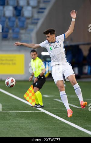 Lausanne, Switzerland. 21 May, 2024:  Haithem Loucif (defender) of FC Lausanne-Sport #13 during  FC Lausanne Sport vs Grasshopper Club Zürich at  Tuiliere Stadium in Lausanne. Credit: Patrick Dancel/Alamy Live News Stock Photo