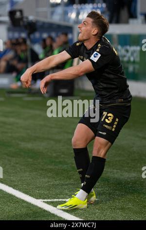 Lausanne, Switzerland. 21 May, 2024:  Florian Hoxha (defender) of Grasshopper Club Zürich #73 sends the ball in the field during  FC Lausanne Sport vs Grasshopper Club Zürich at  Tuiliere Stadium in Lausanne. Credit: Patrick Dancel/Alamy Live News Stock Photo