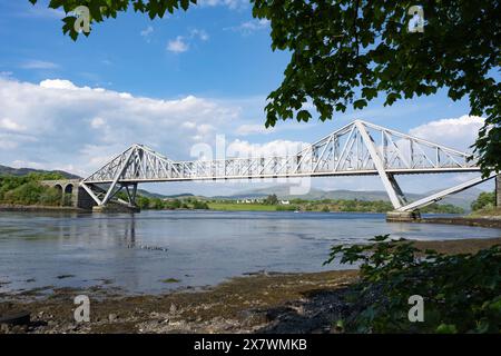 Connel Bridge spanning Loch Etive, Argyll and Bute at Connel near Oban, Scotland, UK Stock Photo