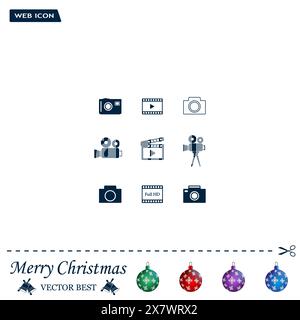 Camera icons. Vector illustration. Stock Vector