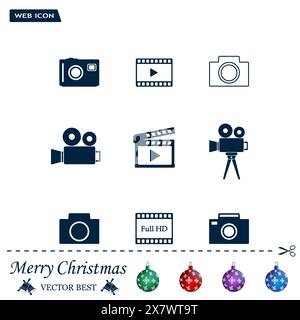 Camera icons. Vector illustration. Stock Vector