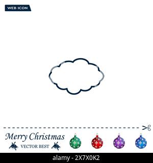 cloud icon, vector illustration. Flat design style Stock Vector