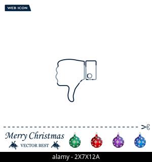 Vector hand with thumb down icon Stock Vector