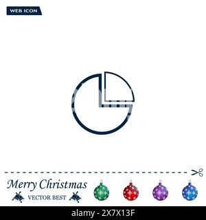 Pie Chart Icon Vector Stock Vector