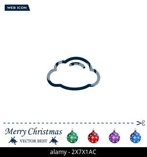cloud icon, vector illustration. Flat design style Stock Vector