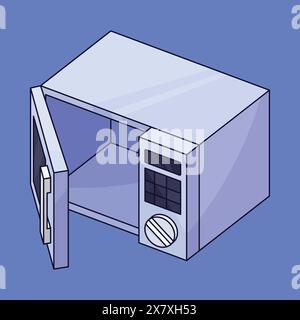 Microwave Oven Vector icon. microwave oven icon illustration. kitchen baking oven illustration vector Stock Vector