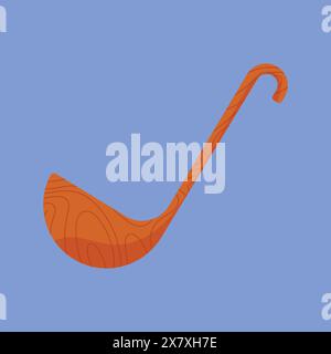 Wooden Spoon Vector Icon. wooden cooking spoon icon illustration. cooking kitchen spoon vector Stock Vector