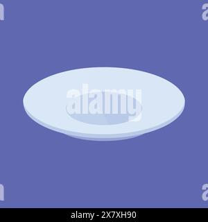 Plate cutlery vector icon. plate dish icon. plate dinning vector. empty plate Stock Vector