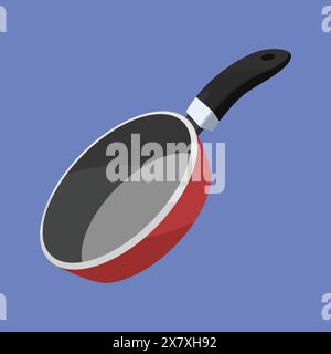 Frying Pan Vector icon. frying cooking pan illustration icon. cartoon cooking pan Stock Vector